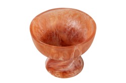 Casa Padrino Cuenco de Lujo Beige / Rojo Vino Ø 16 x H. 13,5 cm - Pequeño Cuenco Decorativo de Resina Translúcida Rojo Rubí y Crema - Accesorios de Decoración de Lujo Casa Padrino Cuenco de Lujo Beige / Rojo Vino Ø 16 x H. 13,5 cm - Pequeño Cuenco Decorativo de Resina Translúcida Rojo Rubí y Crema - Accesorios de Decoración de Lujo