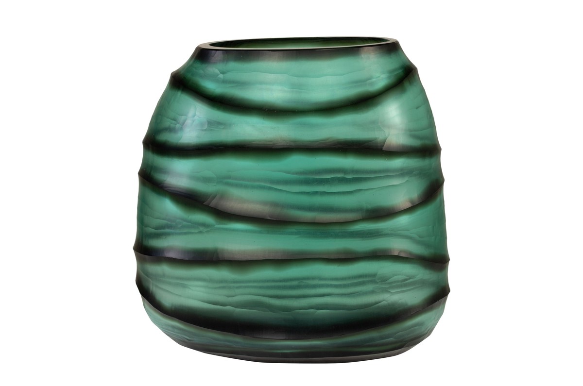 Casa Padrino Portavelas de Lujo Turquesa / Gris 26 x 19,5 x H. 24 cm - Portavelas de Vidrio Macizo de Color Aqua y Gris, Utilizable también como Jarrón - Accesorios de Decoración de Lujo Casa Padrino Portavelas de Lujo Turquesa / Gris 26 x 19,5 x H. 24 cm - Portavelas de Vidrio Macizo de Color Aqua y Gris, Utilizable también como Jarrón - Accesorios de Decoración de Lujo