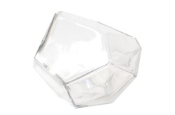 Casa Padrino Cuenco de Lujo Ø 24,5 x H. 19,5 cm - Gran Cuenco Decorativo de Vidrio Transparente Macizo con Facetado de Talla Diamante - Accesorios de Decoración de Lujo Casa Padrino Cuenco de Lujo Ø 24,5 x H. 19,5 cm - Gran Cuenco Decorativo de Vidrio Transparente Macizo con Facetado de Talla Diamante - Accesorios de Decoración de Lujo