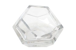Casa Padrino Cuenco de Lujo Ø 14,5 x H. 11,5 cm - Cuenco Decorativo de Vidrio Transparente Macizo con Facetado de Talla Diamante - Accesorios de Decoración de Lujo Casa Padrino Cuenco de Lujo Ø 14,5 x H. 11,5 cm - Cuenco Decorativo de Vidrio Transparente Macizo con Facetado de Talla Diamante - Accesorios de Decoración de Lujo