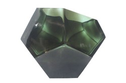 Casa Padrino Cuenco de Lujo Turquesa Ø 24,5 x H. 19,5 cm - Gran Cuenco Decorativo de Vidrio Macizo de Color Aqua con Facetado de Talla Diamante - Accesorios de Decoración de Lujo