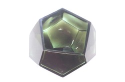 Casa Padrino Cuenco de Lujo Turquesa Ø 24,5 x H. 19,5 cm - Gran Cuenco Decorativo de Vidrio Macizo de Color Aqua con Facetado de Talla Diamante - Accesorios de Decoración de Lujo