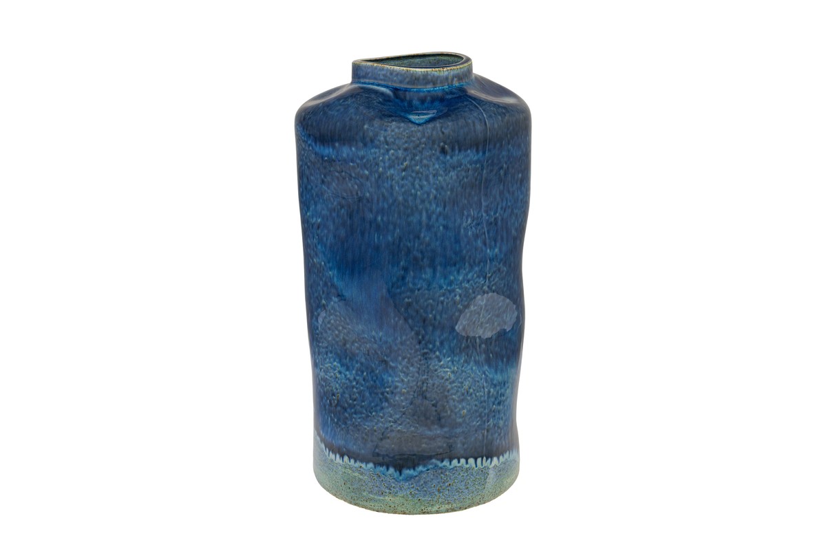 Casa Padrino Jarrón de Lujo Azul Ø 23,5 x H. 41,5 cm - Jarrón Alto Redondo de Porcelana Fina en Azul Intenso - Accesorios de Decoración de Lujo Casa Padrino Jarrón de Lujo Azul Ø 23,5 x H. 41,5 cm - Jarrón Alto Redondo de Porcelana Fina en Azul Intenso - Accesorios de Decoración de Lujo