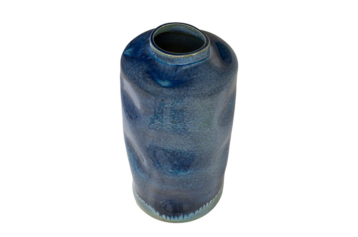 Casa Padrino Jarrón de Lujo Azul Ø 23,5 x H. 41,5 cm - Jarrón Alto Redondo de Porcelana Fina en Azul Intenso - Accesorios de Decoración de Lujo Casa Padrino Jarrón de Lujo Azul Ø 23,5 x H. 41,5 cm - Jarrón Alto Redondo de Porcelana Fina en Azul Intenso - Accesorios de Decoración de Lujo