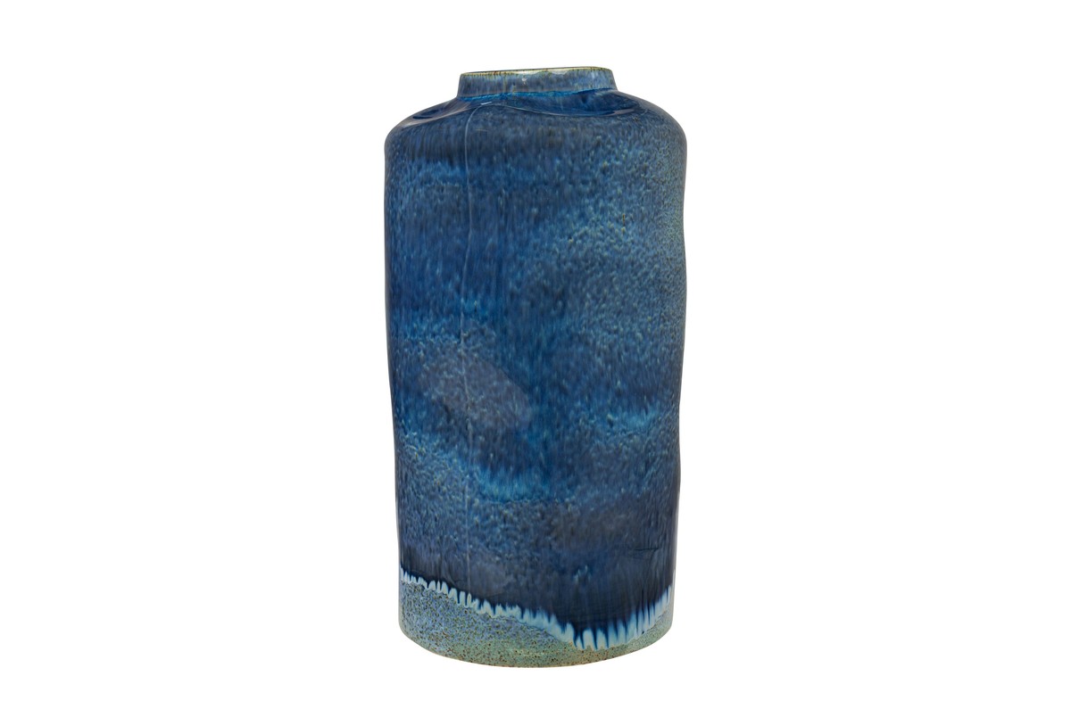 Casa Padrino Jarrón de Lujo Azul Ø 23,5 x H. 41,5 cm - Jarrón Alto Redondo de Porcelana Fina en Azul Intenso - Accesorios de Decoración de Lujo Casa Padrino Jarrón de Lujo Azul Ø 23,5 x H. 41,5 cm - Jarrón Alto Redondo de Porcelana Fina en Azul Intenso - Accesorios de Decoración de Lujo