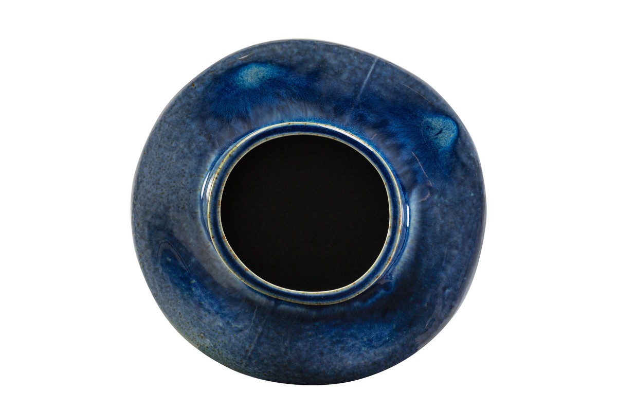 Casa Padrino Jarrón de Lujo Azul Ø 23,5 x H. 41,5 cm - Jarrón Alto Redondo de Porcelana Fina en Azul Intenso - Accesorios de Decoración de Lujo Casa Padrino Jarrón de Lujo Azul Ø 23,5 x H. 41,5 cm - Jarrón Alto Redondo de Porcelana Fina en Azul Intenso - Accesorios de Decoración de Lujo