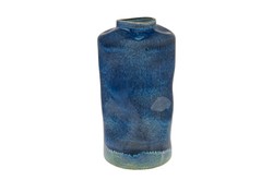 Casa Padrino Jarrón de Lujo Azul Ø 23,5 x H. 41,5 cm - Jarrón Alto Redondo de Porcelana Fina en Azul Intenso - Accesorios de Decoración de Lujo Casa Padrino Jarrón de Lujo Azul Ø 23,5 x H. 41,5 cm - Jarrón Alto Redondo de Porcelana Fina en Azul Intenso - Accesorios de Decoración de Lujo