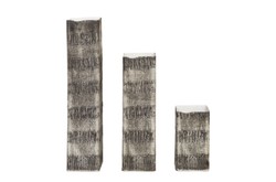 Casa Padrino Set de 3 Jarrones de Lujo Negro / Blanco - 3 Jarrones Rectangulares de Porcelana Fina en Blanco y Negro - Accesorios de Decoración de Lujo Casa Padrino Set de 3 Jarrones de Lujo Negro / Blanco - 3 Jarrones Rectangulares de Porcelana Fina en Blanco y Negro - Accesorios de Decoración de Lujo