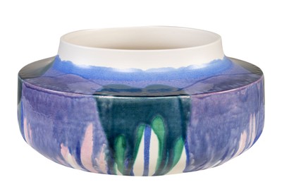 Casa Padrino Luxury Bowl Ø 36.5 x H. 16 cm - Large Decorative Bowl made of Fine Porcelain with Freestyle Finish - Luxury Deco Accessories