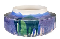 Casa Padrino Cuenco de Lujo Ø 36,5 x H. 16 cm - Gran Cuenco Decorativo de Fina Porcelana con Acabado Freestyle - Accesorios Decorativos de Lujo Casa Padrino Cuenco de Lujo Ø 36,5 x H. 16 cm - Gran Cuenco Decorativo de Fina Porcelana con Acabado Freestyle - Accesorios Decorativos de Lujo