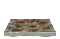 Casa Padrino Bandeja de Lujo Azul 31,5 x 32,5 x H. 3 cm - Bandeja Decorativa y Relieve de Pared en Forma de Anémona de Fina Porcelana - Accesorios Decorativos de Lujo Casa Padrino Bandeja de Lujo Azul 31,5 x 32,5 x H. 3 cm - Bandeja Decorativa y Relieve de Pared en Forma de Anémona de Fina Porcelana - Accesorios Decorativos de Lujo