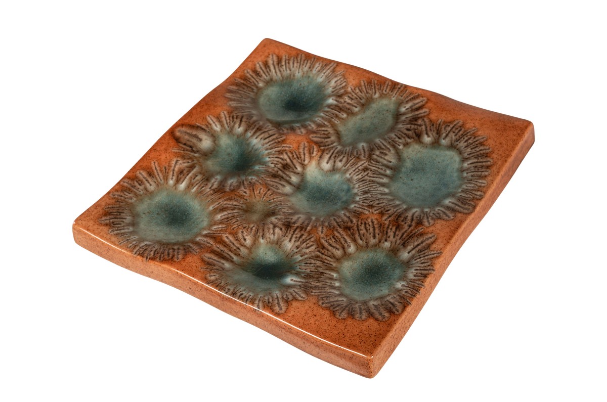 Casa Padrino Bandeja de Lujo Naranja 31,5 x 32,5 x H. 3 cm - Bandeja Decorativa y Relieve de Pared en Forma de Anémona de Fina Porcelana - Accesorios Decorativos de Lujo Casa Padrino Bandeja de Lujo Naranja 31,5 x 32,5 x H. 3 cm - Bandeja Decorativa y Relieve de Pared en Forma de Anémona de Fina Porcelana - Accesorios Decorativos de Lujo
