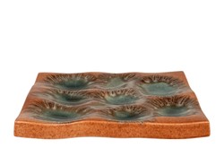 Casa Padrino Bandeja de Lujo Naranja 31,5 x 32,5 x H. 3 cm - Bandeja Decorativa y Relieve de Pared en Forma de Anémona de Fina Porcelana - Accesorios Decorativos de Lujo Casa Padrino Bandeja de Lujo Naranja 31,5 x 32,5 x H. 3 cm - Bandeja Decorativa y Relieve de Pared en Forma de Anémona de Fina Porcelana - Accesorios Decorativos de Lujo