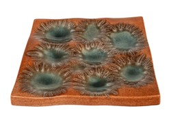 Casa Padrino Bandeja de Lujo Naranja 31,5 x 32,5 x H. 3 cm - Bandeja Decorativa y Relieve de Pared en Forma de Anémona de Fina Porcelana - Accesorios Decorativos de Lujo Casa Padrino Bandeja de Lujo Naranja 31,5 x 32,5 x H. 3 cm - Bandeja Decorativa y Relieve de Pared en Forma de Anémona de Fina Porcelana - Accesorios Decorativos de Lujo