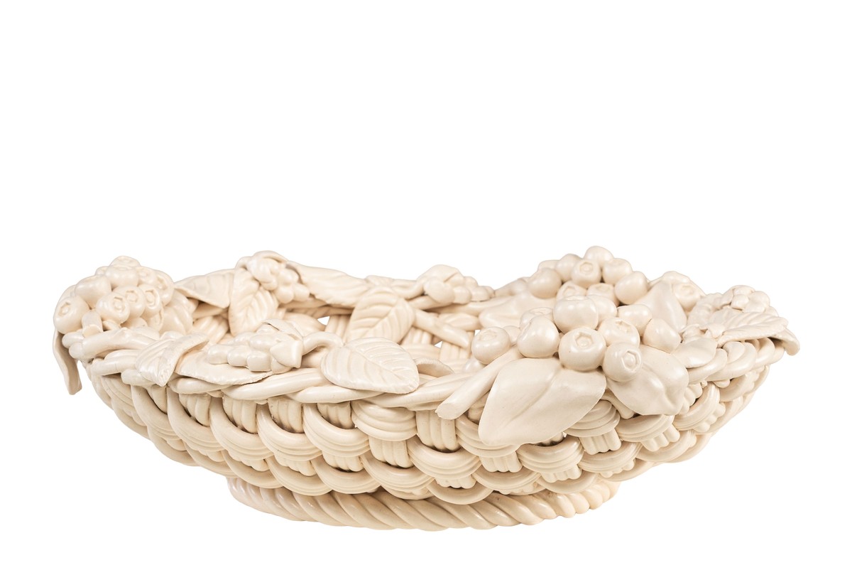 Casa Padrino Cuenco de Lujo Blanco Crema Ø 32 x H. 10 cm - Cuenco Decorativo Redondo de Cerámica de Alta Calidad - Accesorios Decorativos de Lujo Casa Padrino Cuenco de Lujo Blanco Crema Ø 32 x H. 10 cm - Cuenco Decorativo Redondo de Cerámica de Alta Calidad - Accesorios Decorativos de Lujo