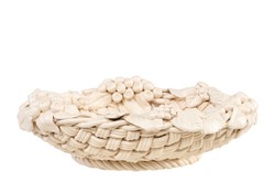 Casa Padrino Cuenco de Lujo Blanco Crema Ø 32 x H. 10 cm - Cuenco Decorativo Redondo de Cerámica de Alta Calidad - Accesorios Decorativos de Lujo Casa Padrino Cuenco de Lujo Blanco Crema Ø 32 x H. 10 cm - Cuenco Decorativo Redondo de Cerámica de Alta Calidad - Accesorios Decorativos de Lujo