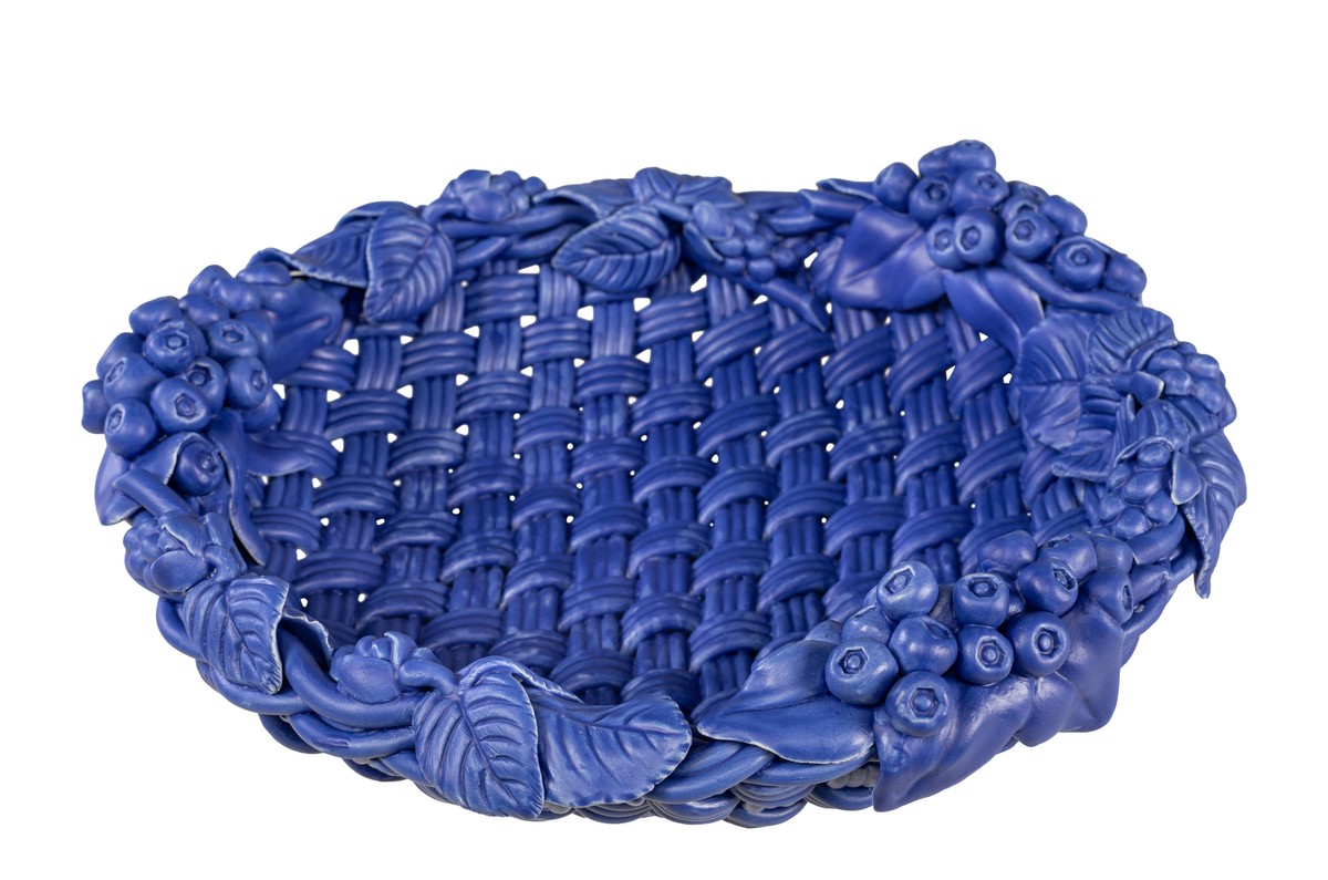 Casa Padrino Cuenco de Lujo Azul Ø 32 x H. 10 cm - Cuenco Decorativo Redondo de Cerámica de Alta Calidad - Accesorios Decorativos de Lujo Casa Padrino Cuenco de Lujo Azul Ø 32 x H. 10 cm - Cuenco Decorativo Redondo de Cerámica de Alta Calidad - Accesorios Decorativos de Lujo