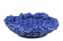 Casa Padrino Cuenco de Lujo Azul Ø 32 x H. 10 cm - Cuenco Decorativo Redondo de Cerámica de Alta Calidad - Accesorios Decorativos de Lujo Casa Padrino Cuenco de Lujo Azul Ø 32 x H. 10 cm - Cuenco Decorativo Redondo de Cerámica de Alta Calidad - Accesorios Decorativos de Lujo