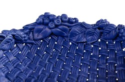 Casa Padrino Cuenco de Lujo Azul Ø 32 x H. 10 cm - Cuenco Decorativo Redondo de Cerámica de Alta Calidad - Accesorios Decorativos de Lujo Casa Padrino Cuenco de Lujo Azul Ø 32 x H. 10 cm - Cuenco Decorativo Redondo de Cerámica de Alta Calidad - Accesorios Decorativos de Lujo