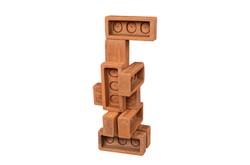 Casa Padrino Objeto Decorativo de Lujo Natural 30 x 22 x H. 61 cm - Objeto Escultural de Ladrillos de Terracota y Latón Sin Tratar - Accesorios Decorativos de Lujo Casa Padrino Objeto Decorativo de Lujo Natural 30 x 22 x H. 61 cm - Objeto Escultural de Ladrillos de Terracota y Latón Sin Tratar - Accesorios Decorativos de Lujo