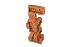 Casa Padrino Objeto Decorativo de Lujo Natural 30 x 22 x H. 61 cm - Objeto Escultural de Ladrillos de Terracota y Latón Sin Tratar - Accesorios Decorativos de Lujo Casa Padrino Objeto Decorativo de Lujo Natural 30 x 22 x H. 61 cm - Objeto Escultural de Ladrillos de Terracota y Latón Sin Tratar - Accesorios Decorativos de Lujo