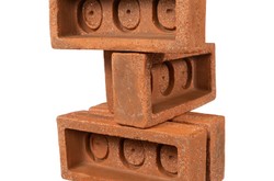 Casa Padrino Objeto Decorativo de Lujo Natural 30 x 22 x H. 61 cm - Objeto Escultural de Ladrillos de Terracota y Latón Sin Tratar - Accesorios Decorativos de Lujo Casa Padrino Objeto Decorativo de Lujo Natural 30 x 22 x H. 61 cm - Objeto Escultural de Ladrillos de Terracota y Latón Sin Tratar - Accesorios Decorativos de Lujo