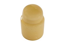 Casa Padrino Luxus Vasen 2er Set Ocker - Zwei Deko Gefäße aus durchgefärbtem Glas - Luxus Deko Accessoires