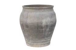 Casa Padrino Jarrón de Lujo Color Terracota 55 x 55 x H. 59 cm - Gran Jarrón de Suelo de Terracota al Estilo de las Antiguas Tinajas - Accesorios Decorativos de Lujo