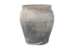 Casa Padrino Jarrón de Lujo 55 x 55 x H. 62 cm - Gran Jarrón de Terracota de Estilo Antiguo Rústico - Accesorios de Decoración de Lujo