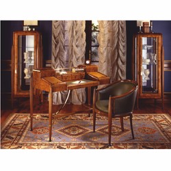 Casa Padrino secretario Biedermeier de lujo en madera maciza marrón / verde / oro / negro 120 cm - Mobiliario de oficina Biedermeier - Hecho en Italia Casa Padrino secretario Biedermeier de lujo en madera maciza marrón / verde / oro / negro 120 cm - Mobiliario de oficina Biedermeier - Hecho en Italia