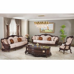 Prunkvoller Luxus Barock Massivholz Couchtisch Wohnzimmertisch Dunkelbraun Gold