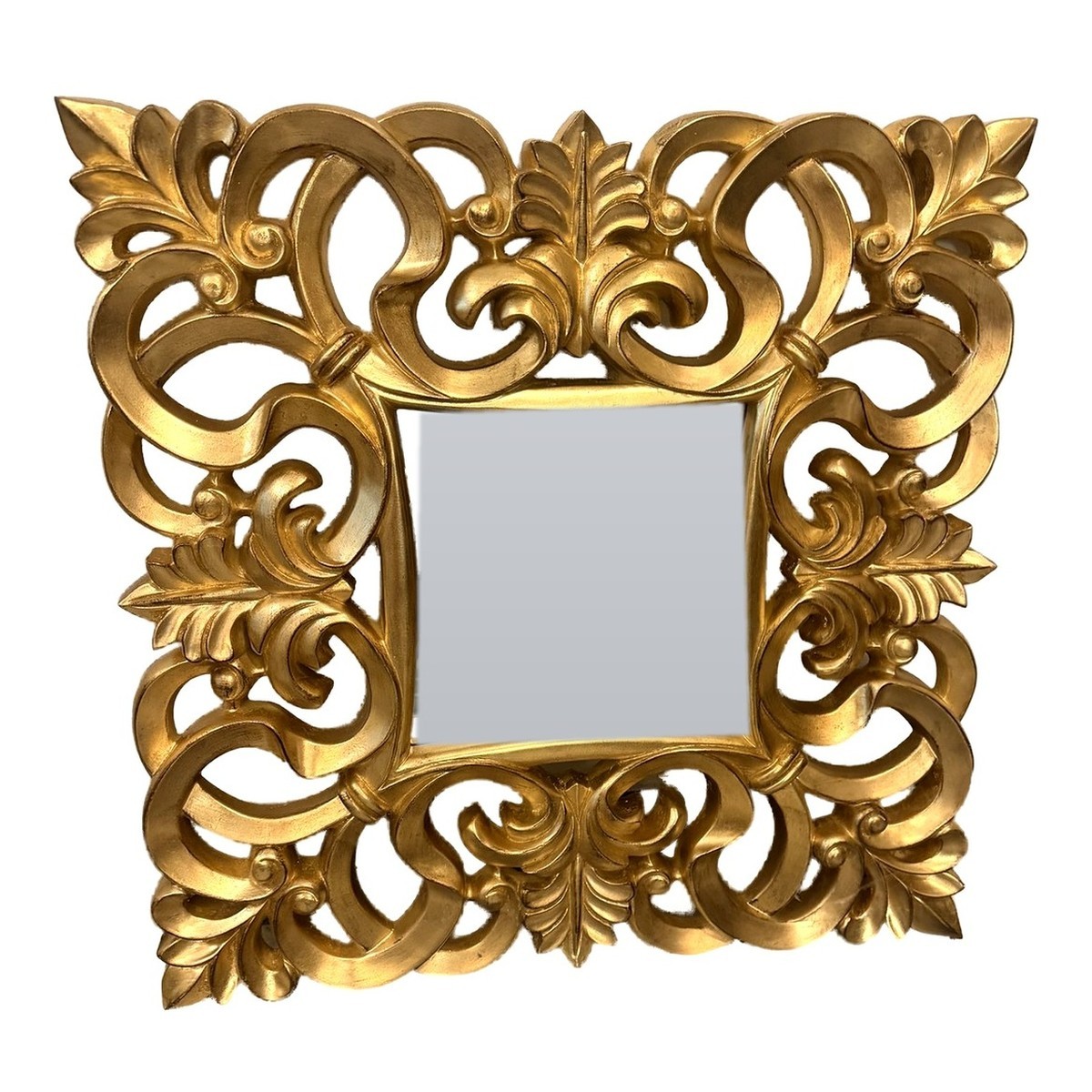 Casa Padrino Espejo de Pared Barroco Oro 80 x 80 cm - Espejo Calado Casa Padrino Espejo de Pared Barroco Oro 80 x 80 cm - Espejo Calado