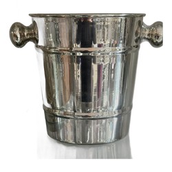 Casa Padrino Luxus Sektkühler Silber mit 2 Knaufgriffen - Klassischer Weinkühler Casa Padrino Luxus Sektkühler Silber mit 2 Knaufgriffen - Klassischer Weinkühler