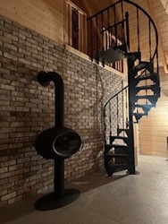 Casa Padrino Gusseisen Wendeltreppe Schwarz Ø 133 x H. 264 cm - Rustikale Spiraltreppe mit 13 Stufen - Massive Gusseisen Treppe Casa Padrino Gusseisen Wendeltreppe Schwarz Ø 133 x H. 264 cm - Rustikale Spiraltreppe mit 13 Stufen - Massive Gusseisen Treppe