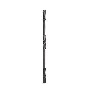 Casa Padrino Gusseisen Geländerpfosten Schwarz H. 98 cm - Prunkvoller Zierpfosten - Balkon & Treppen Geländer