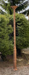 Casa Padrino columna de hierro fundido negra Al. 280 cm - Suntuosa columna de jardín con capitel - Decoración de jardín y terraza