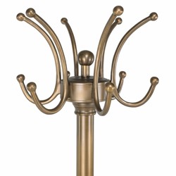 Casa Padrino perchero barroco de lujo latón antiguo Al. 172 cm - Perchero de aluminio - Muebles de armario barrocos
