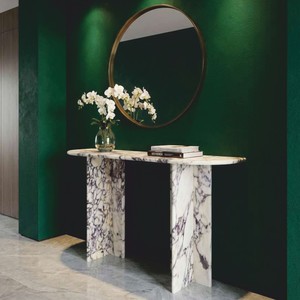 Luxus Carrara Marmor Konsole Weiß Lila