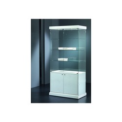 Casa Padrino Vitrina de tienda de Lujo 93 x 53 cm H. 200 cm con 4 focos LED con mueble bajo H. 60 cm - Equipamiento de Tiendas - Muebles de Boutique - Made in Italy Casa Padrino Vitrina de tienda de Lujo 93 x 53 cm H. 200 cm con 4 focos LED con mueble bajo H. 60 cm - Equipamiento de Tiendas - Muebles de Boutique - Made in Italy
