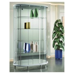 Casa Padrino Vitrina de tienda de Lujo semiovalada 112 x 38 cm H. 190 cm - Equipamiento de Tiendas - Muebles de Boutique - Made in Italy Casa Padrino Vitrina de tienda de Lujo semiovalada 112 x 38 cm H. 190 cm - Equipamiento de Tiendas - Muebles de Boutique - Made in Italy