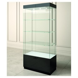 Casa Padrino Vitrina de tienda de Lujo 91,5 x 46 cm H. 190 cm con 3 focos LED - Equipamiento de Tiendas - Muebles de Boutique - Made in Italy Casa Padrino Vitrina de tienda de Lujo 91,5 x 46 cm H. 190 cm con 3 focos LED - Equipamiento de Tiendas - Muebles de Boutique - Made in Italy