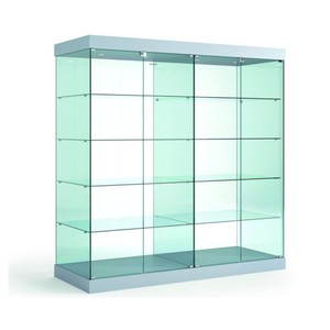Casa Padrino Luxus Ladenvitrine 182 x 60 cm H. 188 cm mit 8 LED-Spots - Ladeneinrichtung - Boutique Möbel - Made in Italy Casa Padrino Luxus Ladenvitrine 182 x 60 cm H. 188 cm mit 8 LED-Spots - Ladeneinrichtung - Boutique Möbel - Made in Italy