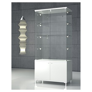 Casa Padrino Vitrine de magasin de Luxe 85 x 45 cm H. 190 cm avec LED - Équipement de Magasin - Mobilier de Boutique - Made in Italy Casa Padrino Vitrine de magasin de Luxe 85 x 45 cm H. 190 cm avec LED - Équipement de Magasin - Mobilier de Boutique - Made in Italy