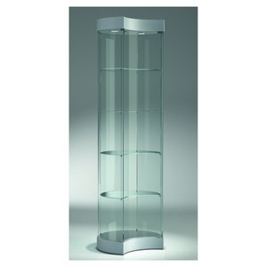 Casa Padrino Vitrine de magasin de Luxe demi-lune Ø 57 cm H. 190 cm avec 2 spots LED - Équipement de Magasin - Mobilier de Boutique - Made in Italy Casa Padrino Vitrine de magasin de Luxe demi-lune Ø 57 cm H. 190 cm avec 2 spots LED - Équipement de Magasin - Mobilier de Boutique - Made in Italy