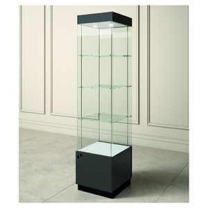 Casa Padrino Vitrine de magasin de Luxe 46,5 x 46 cm H. 190 cm avec 2 spots LED - Équipement de Magasin - Mobilier de Boutique - Made in Italy Casa Padrino Vitrine de magasin de Luxe 46,5 x 46 cm H. 190 cm avec 2 spots LED - Équipement de Magasin - Mobilier de Boutique - Made in Italy