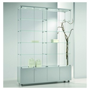 Casa Padrino Vitrine de magasin de Luxe 157 x 40 cm H. 220 cm avec 6 spots LED - Équipement de Magasin - Mobilier de Boutique - Made in Italy Casa Padrino Vitrine de magasin de Luxe 157 x 40 cm H. 220 cm avec 6 spots LED - Équipement de Magasin - Mobilier de Boutique - Made in Italy