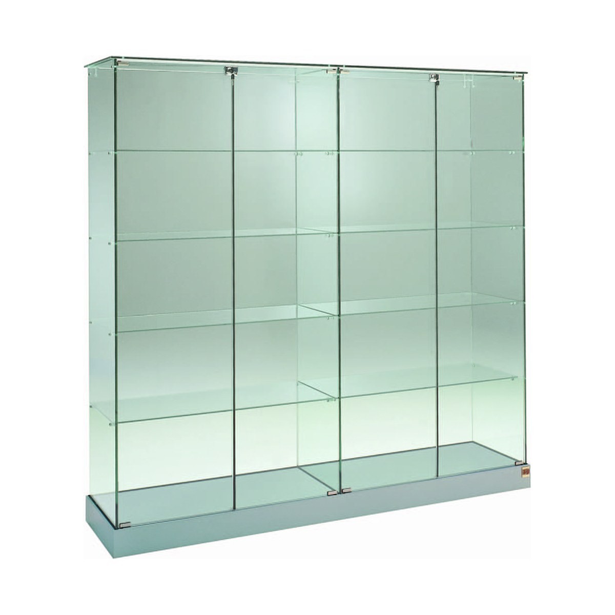 Casa Padrino Luxus Ladenvitrine 182 x 46 cm H. 180 cm - Ladeneinrichtung - Boutique Möbel - Made in Italy