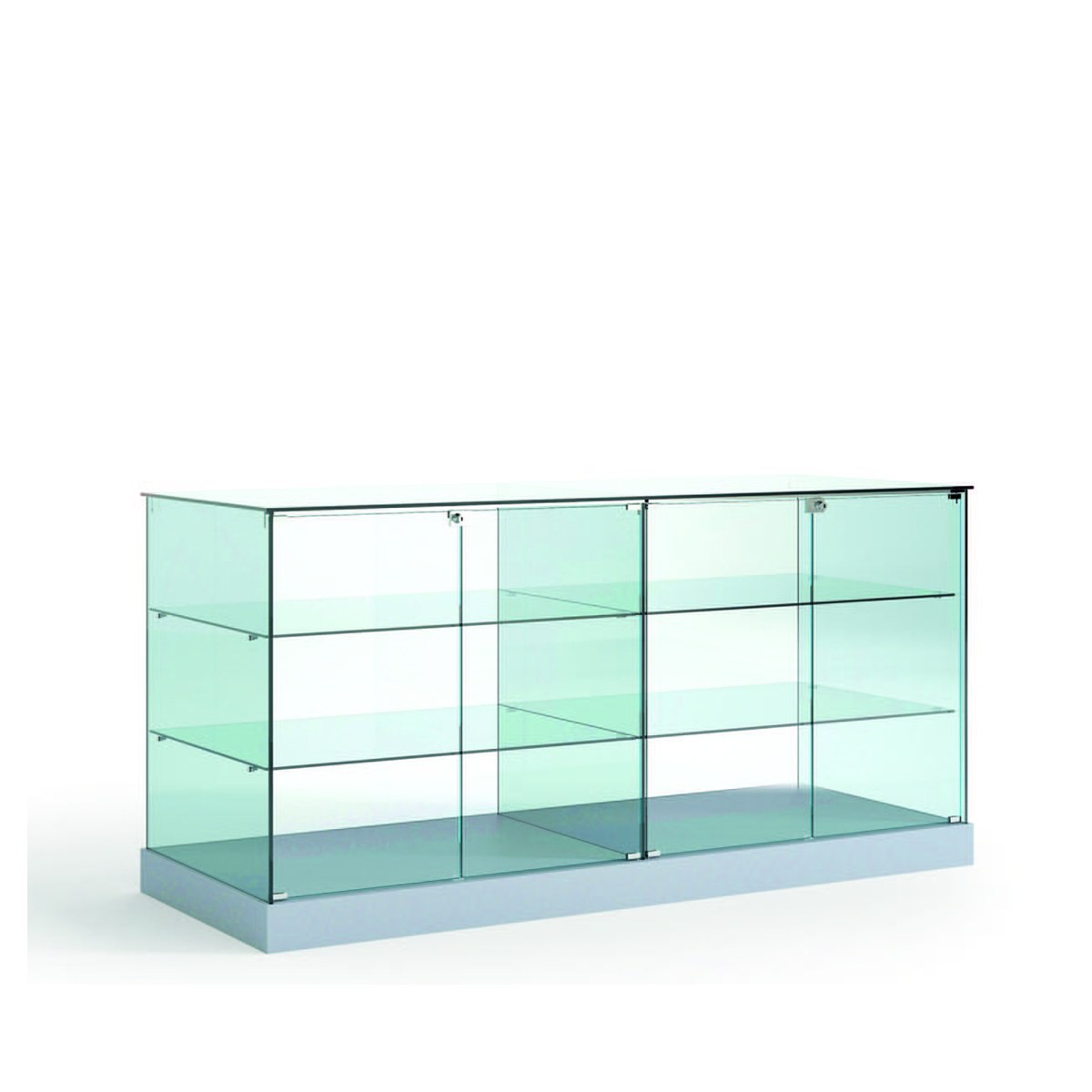 Casa Padrino Luxus Theken-Vitrine 182 x 60 cm H. 90 cm - Ladeneinrichtung - Boutique Möbel - Made in Italy