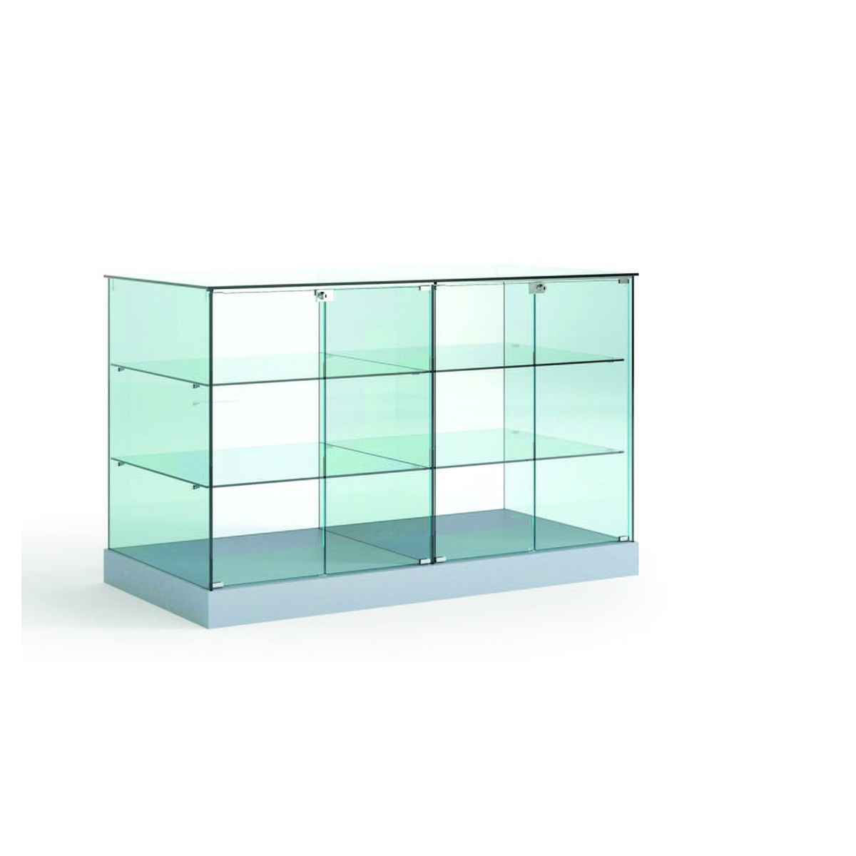 Casa Padrino Luxus Theken-Vitrine 142 x 60 cm H. 90 cm - Ladeneinrichtung - Boutique Möbel - Made in Italy
