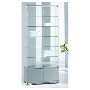 Casa Padrino Luxus Ladenvitrine 73 x 39 cm H. 220 cm mit Unterschrank - Ladeneinrichtung - Boutique Möbel - Made in Italy Casa Padrino Luxus Ladenvitrine 73 x 39 cm H. 220 cm mit Unterschrank - Ladeneinrichtung - Boutique Möbel - Made in Italy